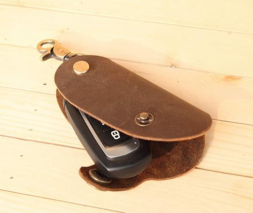 Vista 7 de Upgrade Handmade High Quality Snap Closure Leather Car Door Multifunction Key Case
