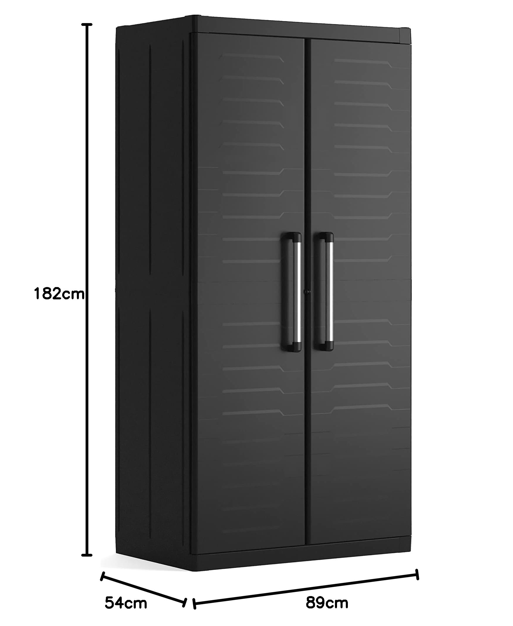 Keter Lagerschrank Detroit Hoch XL Schwarz