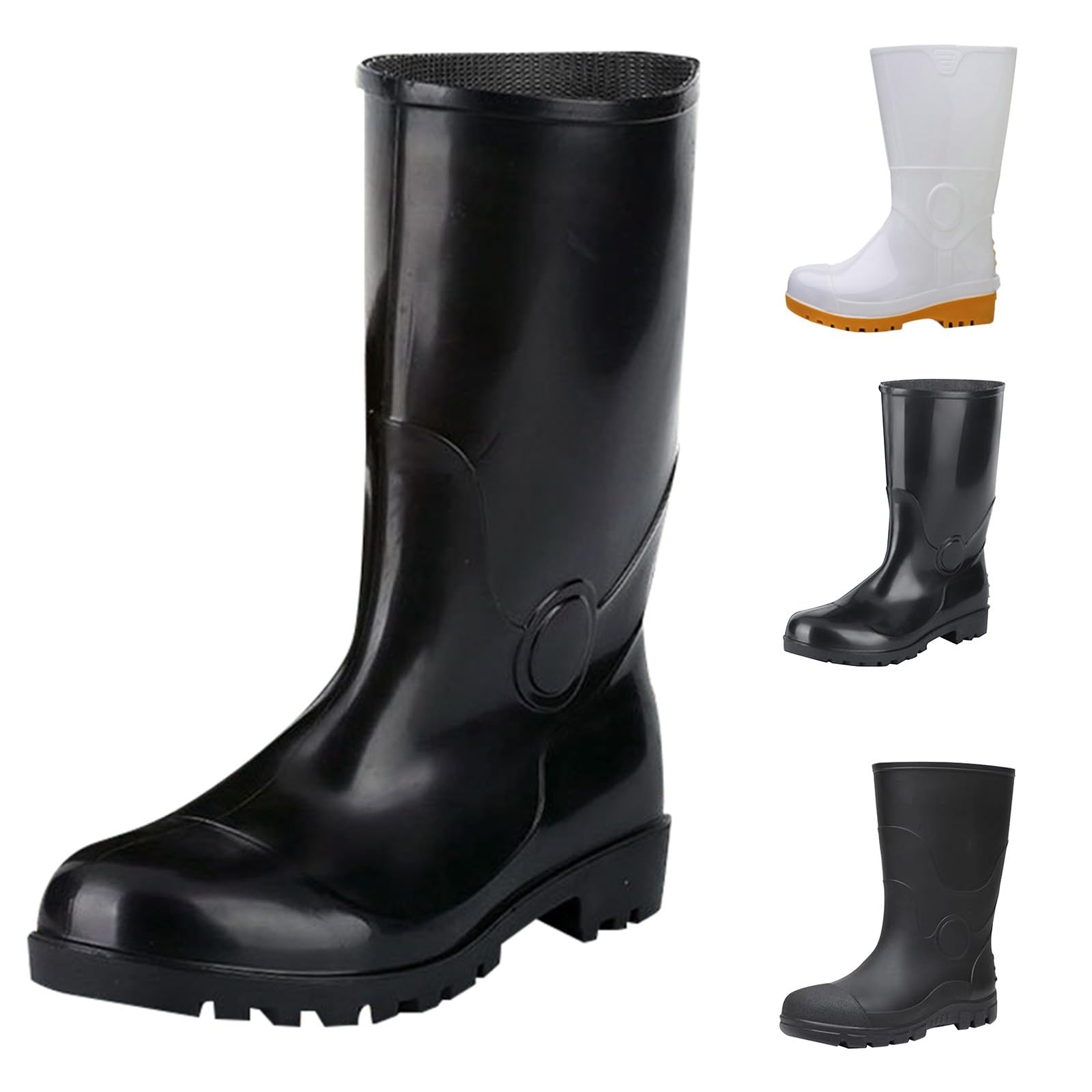 Generisch Botas de goma para hombre, impermeables, impermeables, para jardín, día lluvioso, para el tiempo libre, antideslizantes, ligeras, para la lluvia