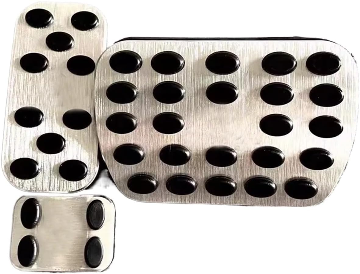 Car Stainless Steel Pedal Compatible with Mercedes-Benz Sprinter W907 W910 VS30 2019~2025 Rubber Anti-Slip Brake Footrest Cover Accessories(AT 2pcs)