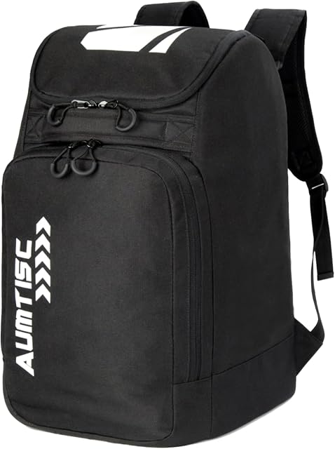 AUMTISC Ski Boot Backpack Boot Bag Ski Backpack for Boots Helmet Boot Helmet Goggles Gloves Ski Equipment