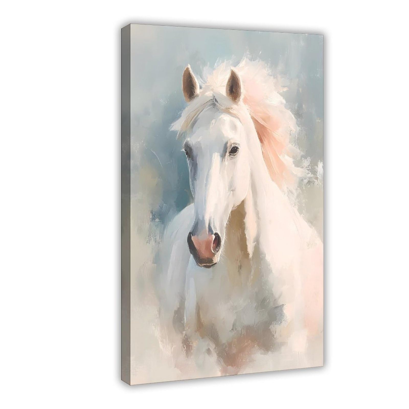 MRYCQ White Horse Poster Canvas Poster for Dorm Room Decor Gift