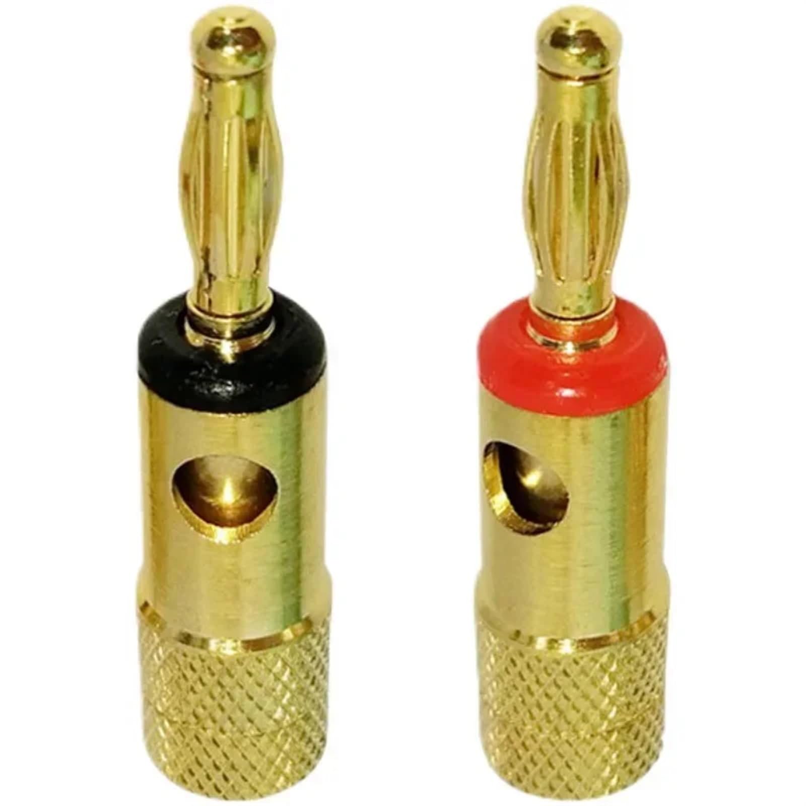8/40 szt. 4 mm pozłacany kabel muzyczny Banan Adapter Złącze audio głośnika(8 szt. (4 pary))