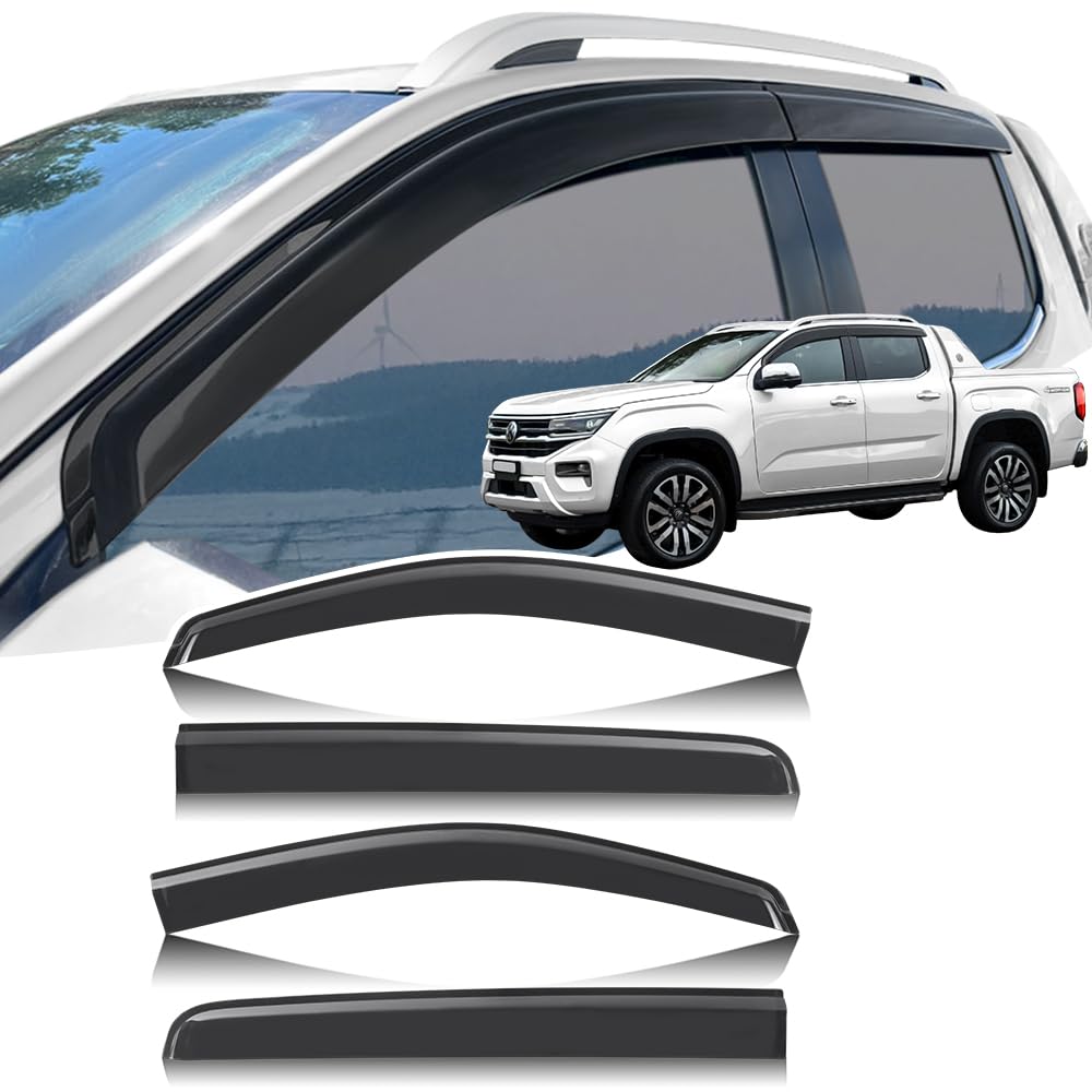 Windabweiser für VW Amarok 2023–2026, für Volkswagen Amarok V6 TDI 4 Motion Double Cab Aventure Highline Regenschutz