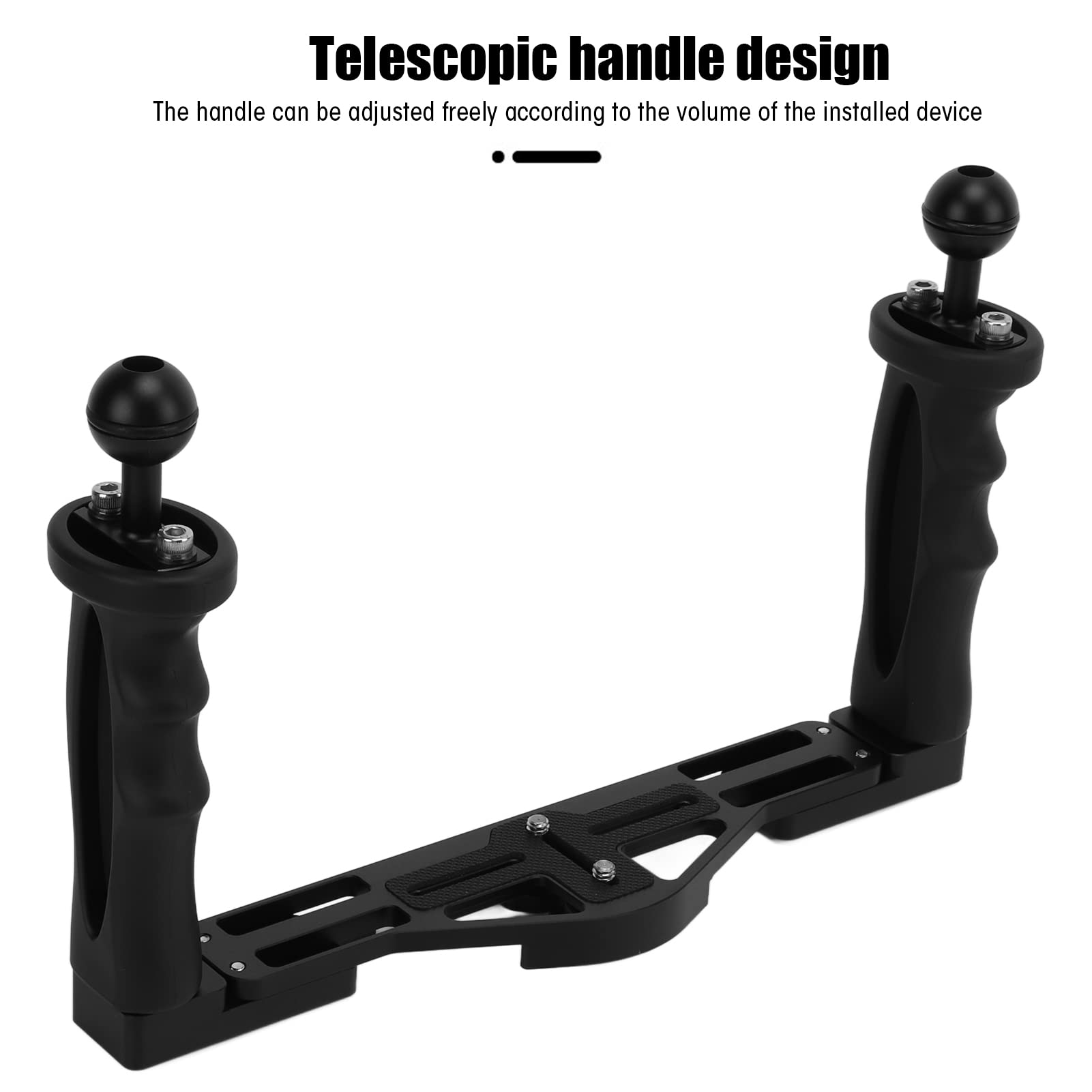 Stabilizator Tacy z Podwójnym Uchwytem, ​​powierzchnia Anodowana ze Stopu Aluminium, Odporna na korozję, Ergonomiczny Uchwyt Zmniejszający Opór Dzięki Mocowaniu Głowicy Kulowej