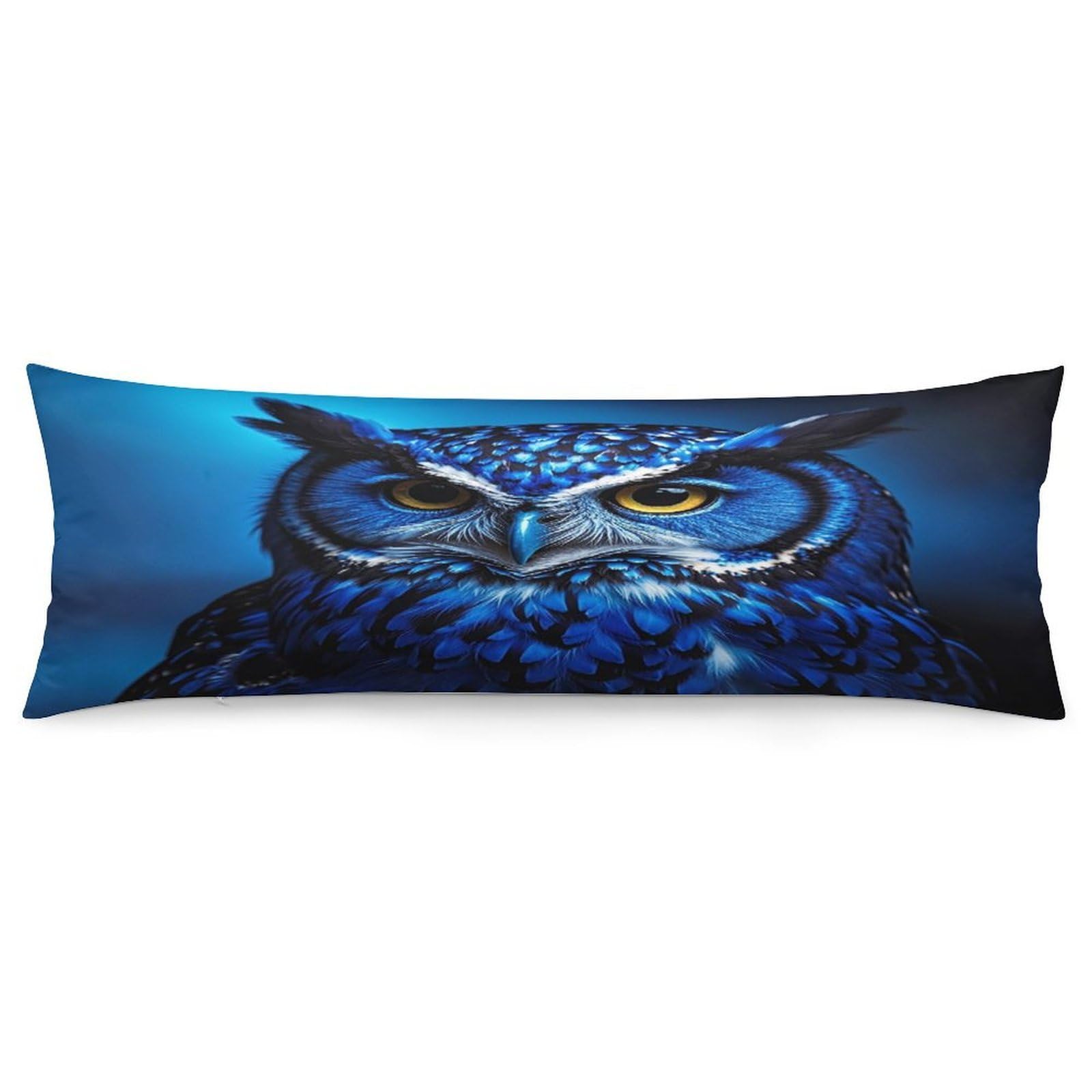Blue Owl Pillowcase Decorative Long Body Pillow Case Soft Breathable Body Pillow Cover Modern Large Pillowcase Cute Body Pillow Pillowcases for Bedroom Couch 18.9 X 53 Inch