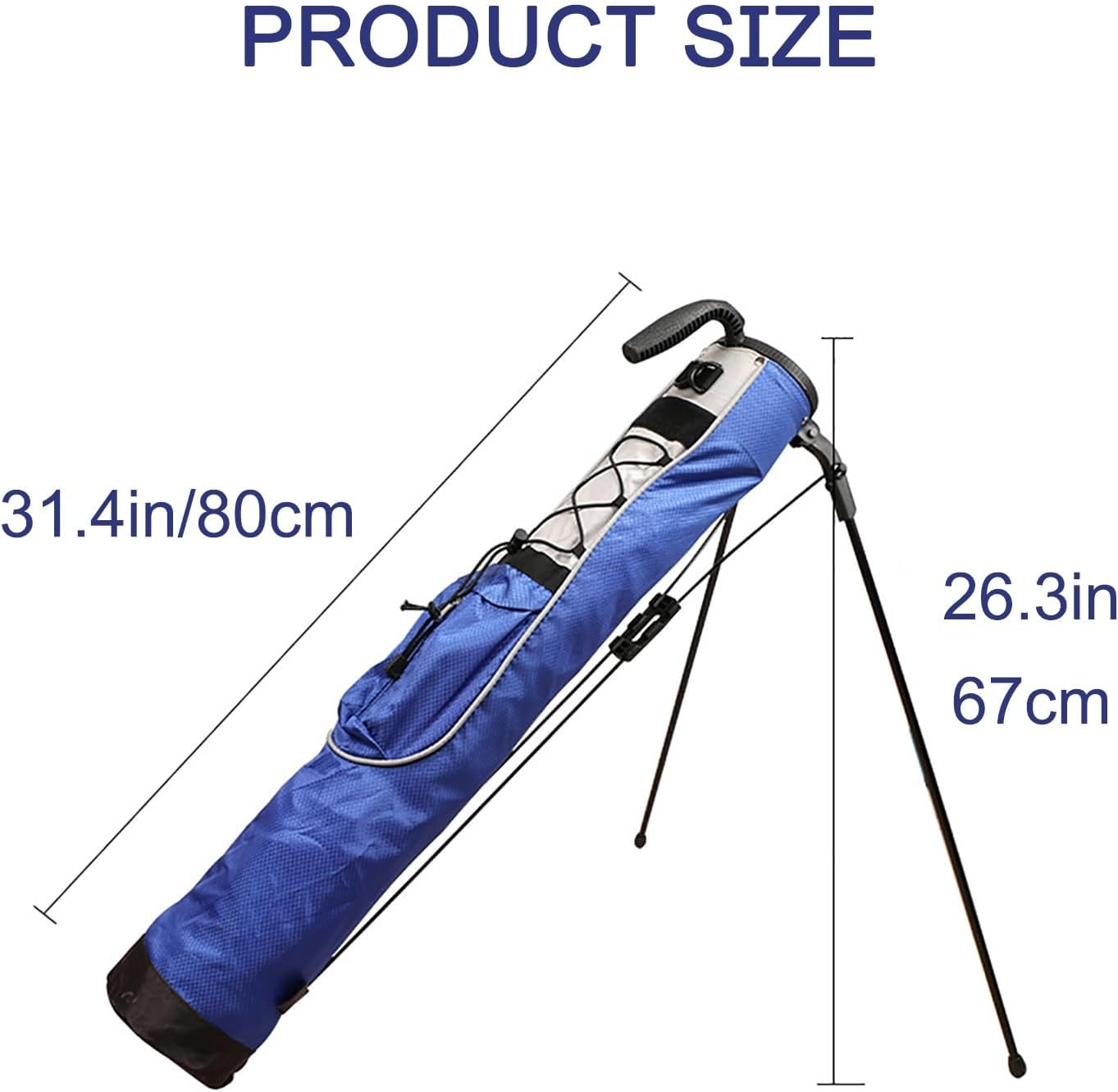 Golf Bag with Stand, Golf Club Bag Can Hold 5-6 Golf Club, Adjustable Strap, Lightweight Golf Cart Bag for Men, Women, Junior