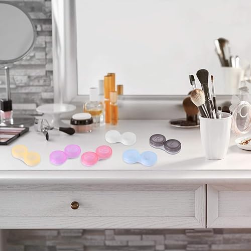 Miniatura 3 de Teemico Estuche colorido para lentes de contacto de 60 piezas, contenedor para lentes de ojos, contenedor de almacenamiento en remojo, kit de viaje
