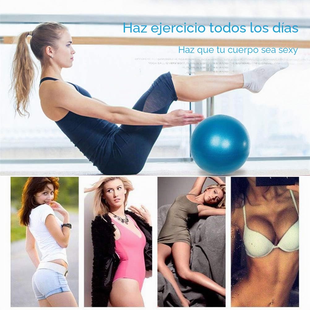 Lanjue Pelota Pilates, 25 cm Pelota de Gimnasia Suave Antideslizante, Pelotas para Yoga para Abdominal y Hombros Entrenamiento Equilibrio Deportes Pilates