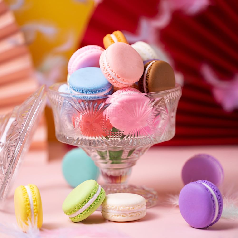 24 Macarons Artificiels Miniatures - Décoration Résine Colorée Pour DIY, Scrapbooking Et Accessoires