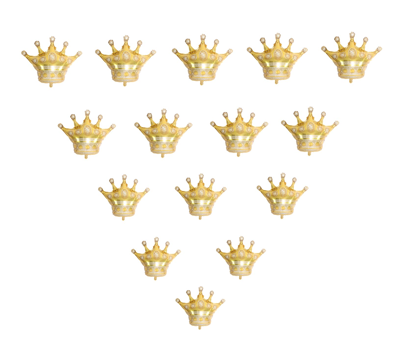 15Pcs Mini Crown Foil Balloons Gold Party Decorations.For Birthday Party Anniversary Supplies
