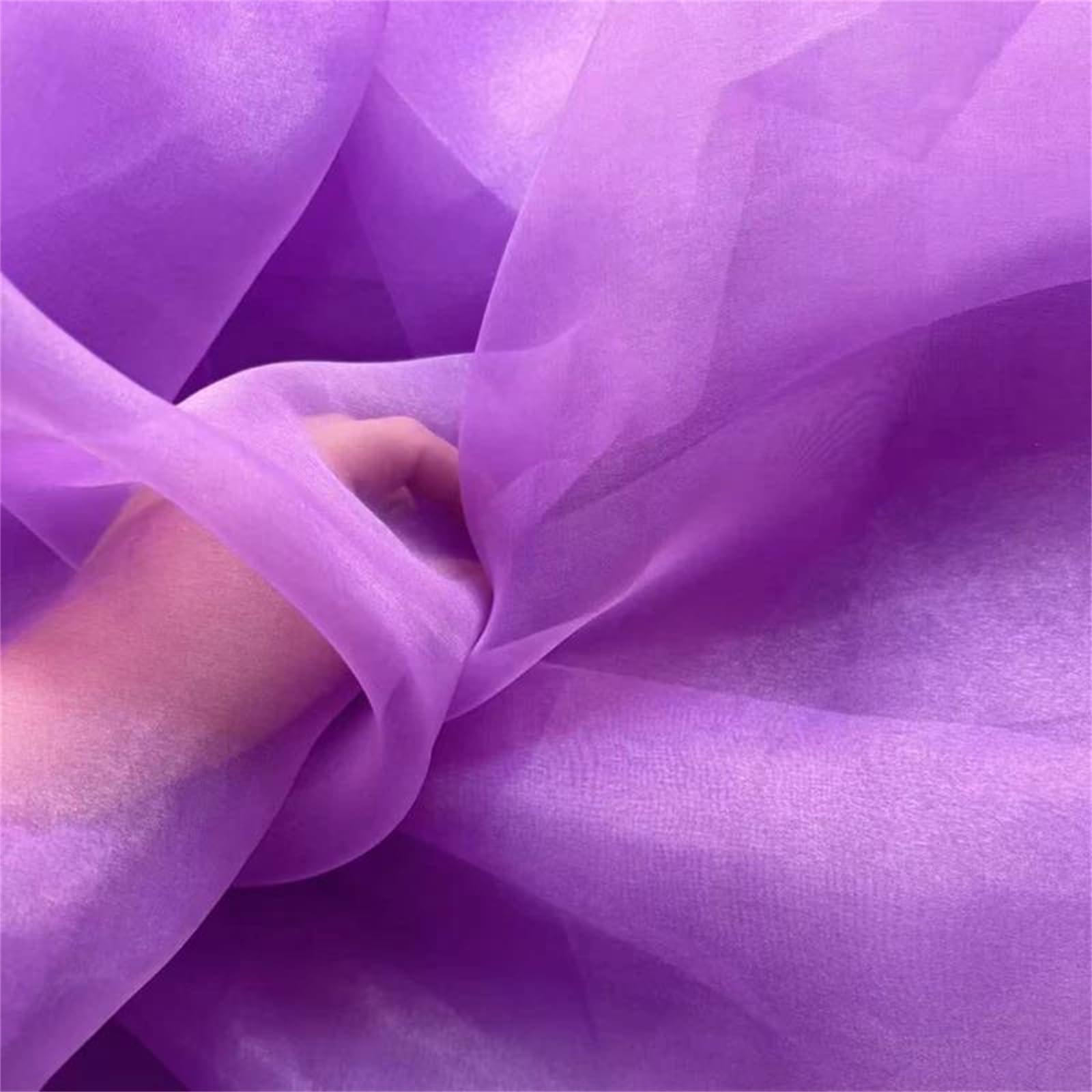 Tela de organza, El poliéster púrpura de la tela el 99% organza tejió longitudes múltiples par en del 150cm(1000x150cm)