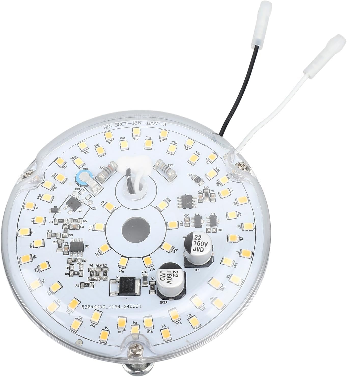 TROUVAILLE 3.93 Inch LED Ceiling Fan Light, AC 120V 18W 2000LM 3 Color Temperature Dimmable Magnetic LED Retrofit Light, Board Panel for Replacement