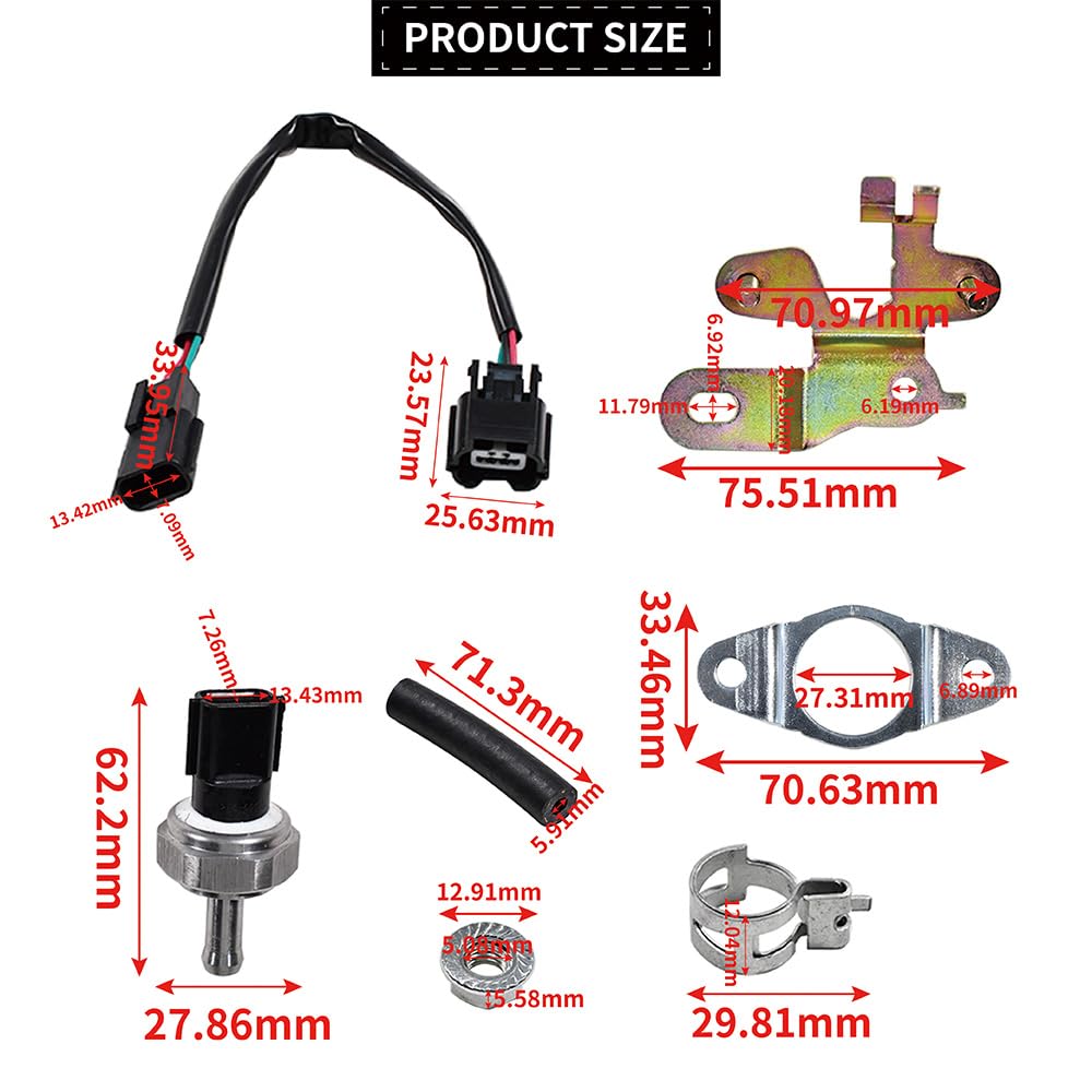 Capteur de Pression d'Échappement Capteur de Pression des Gaz d'Échappement Diesel Compatible avec 3 6 Cx3 CX-5 2.2 D KE KF SHY618W00 SH0218211 SHY6-18-W00