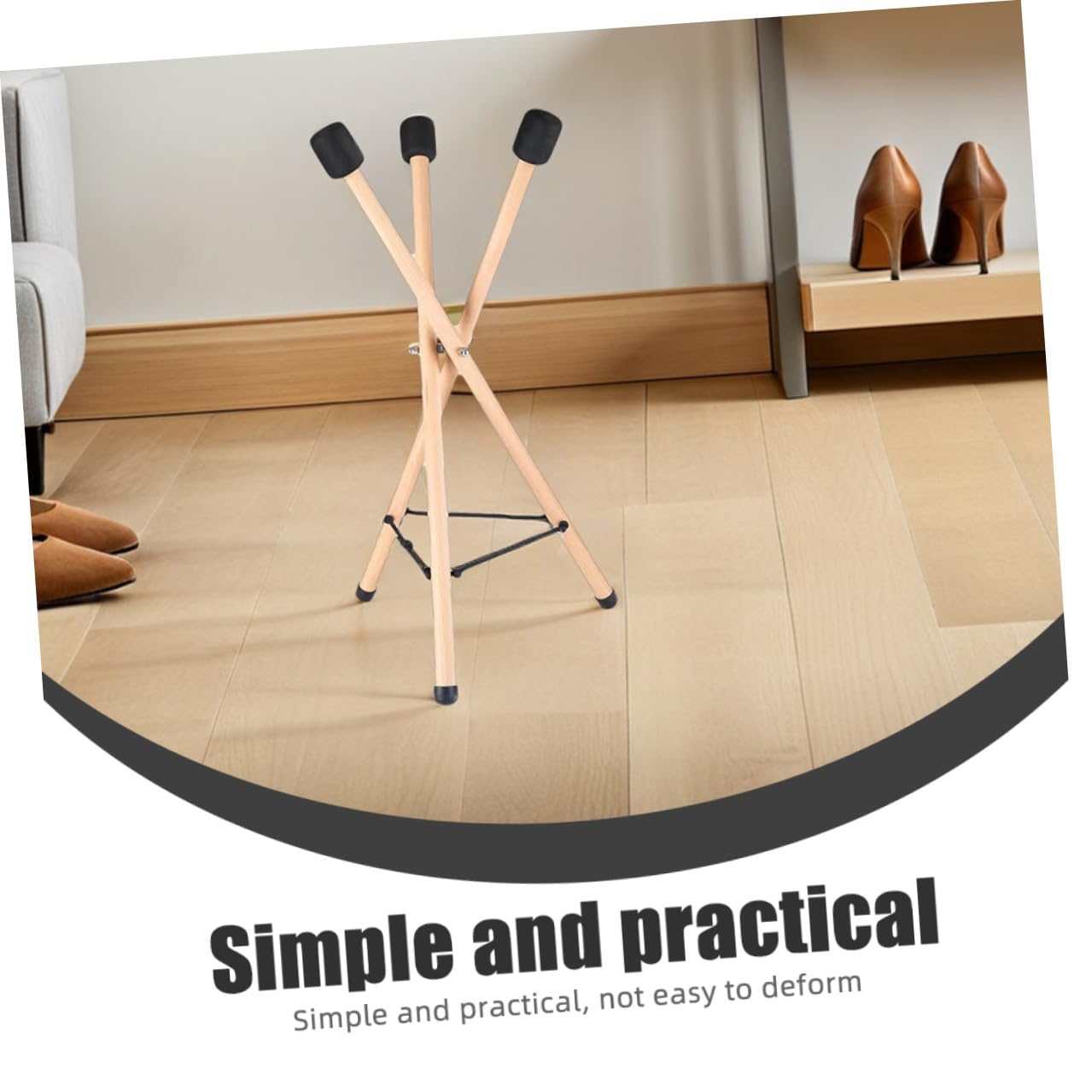 Supporto per Tamburo Lingua in Legno Struttura a Treppiede, Antiscivolo e Regolabile per Esecuzioni Professionali, Studio e Yoga