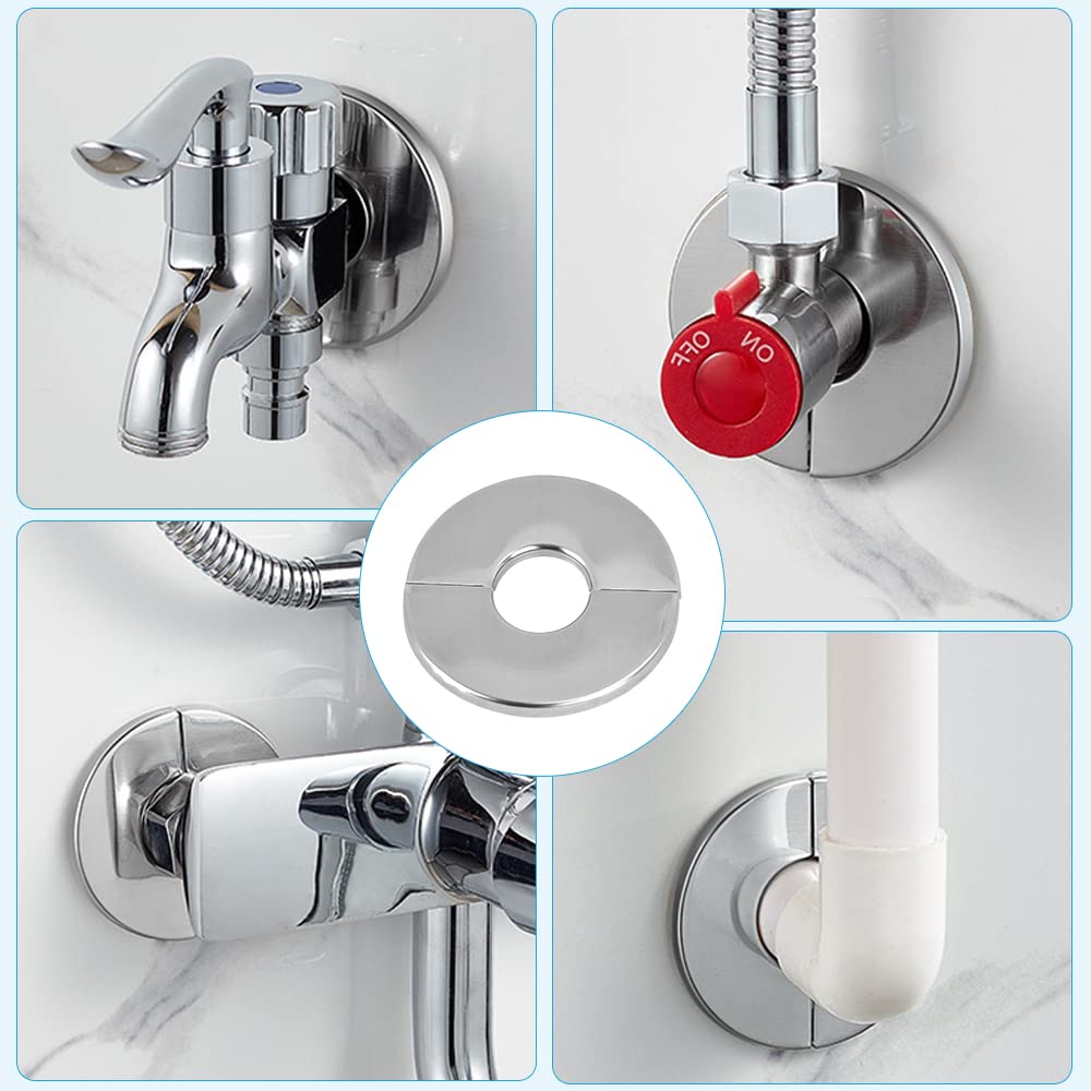 Coperture Foro Parete Per Tubi - Flangia Divisiva Adesiva Quadrata 22mm Per Decorazione - Foto 8