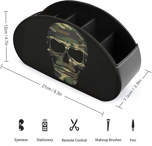 Miniatura 2 de Soporte de control remoto de calavera de camuflaje Caddy Caja de almacenamiento Organizador de escritorio para controles remotos de TV Suministros