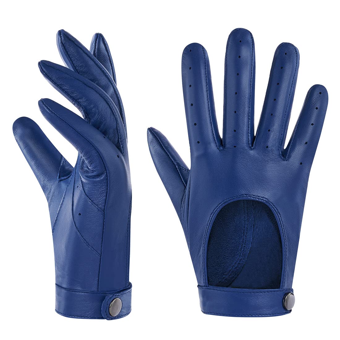 Harssidanzar Leather Driving Gloves For Womens Touchscreen Texting