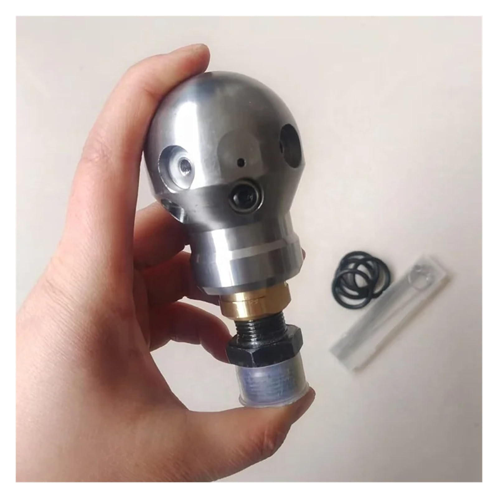 Limpiador de manguera de drenaje con boquilla giratoria de 3/8" | Gira for limpiar las paredes de las tuberías y eliminar obstrucciones ocultas rápidamente.
