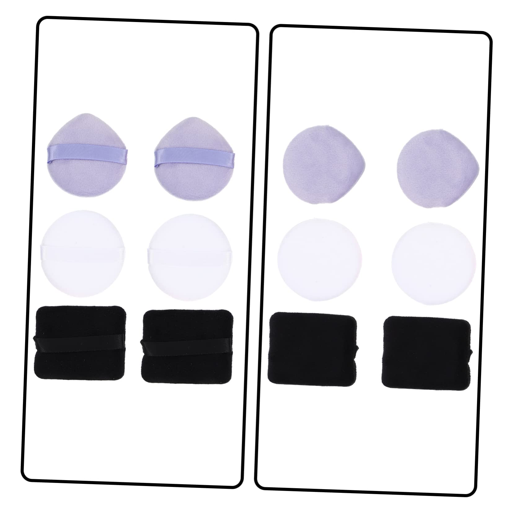 CALLARON 6pcs Setting Powder Puff Triangle Puff Super Soft Puff Fluffy Makeup Sponges for Foundation Dusting Women Mini Puff Loose Puff Cosmetic Triangular Sponge Pads Pure Cotton