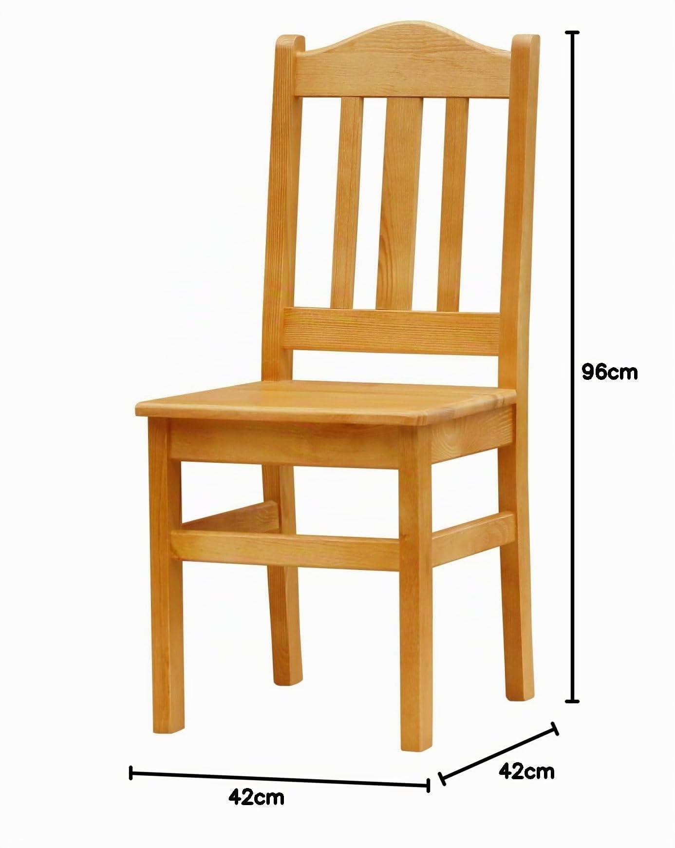k koma Massiv Kiefer Holzstühle 2er-Set – Esszimmer/Gastronomie – Neu – Stühle aus massivem Holz - Alder/Erle Farbe