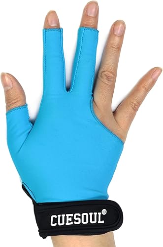 Miniatura 3 de CUESOUL Guantes profesionales de billar izquierdo y derecho Azul - Mano derecha,Mano izquierda negra.,Mano izquierda azul,Rojo-Izquierda,Mano