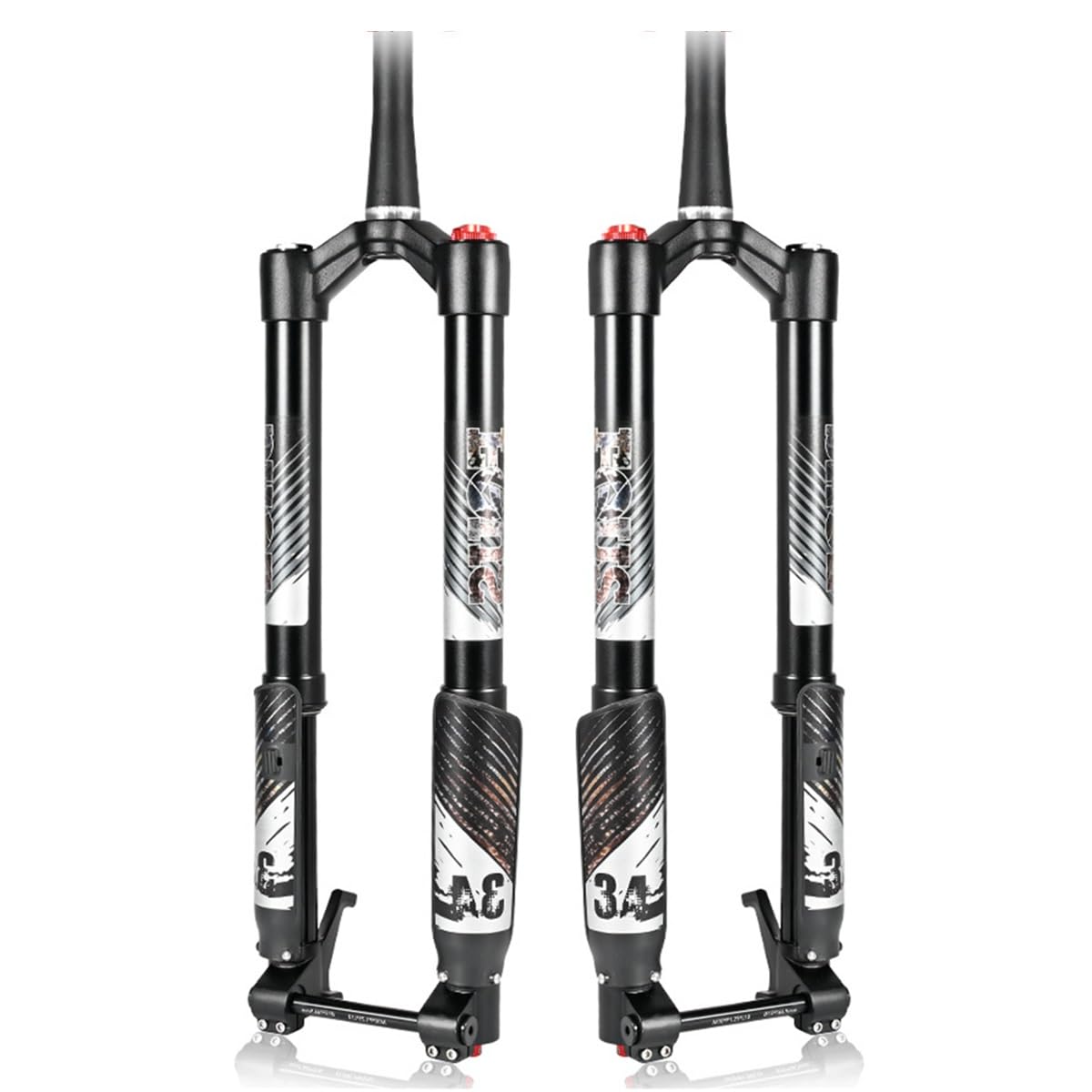 WIQUYBML DH Mountain Bike Suspension Inverted Fork 26/27.5/29 Inch Travel 120mm Downhill Air 15x110mm Thru Axle Tapered Front Forks Rebound Adjust