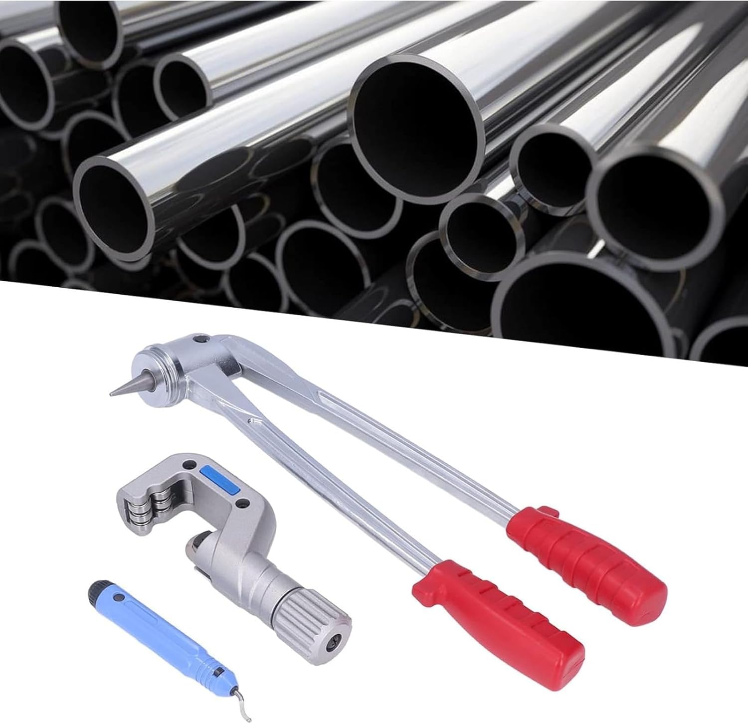 Vlwm手動油圧式銅管エキスパンダー コンパクトツールキット11 種パイプ対応 組立・修理工場用 キャリングボックス付き チューブ配