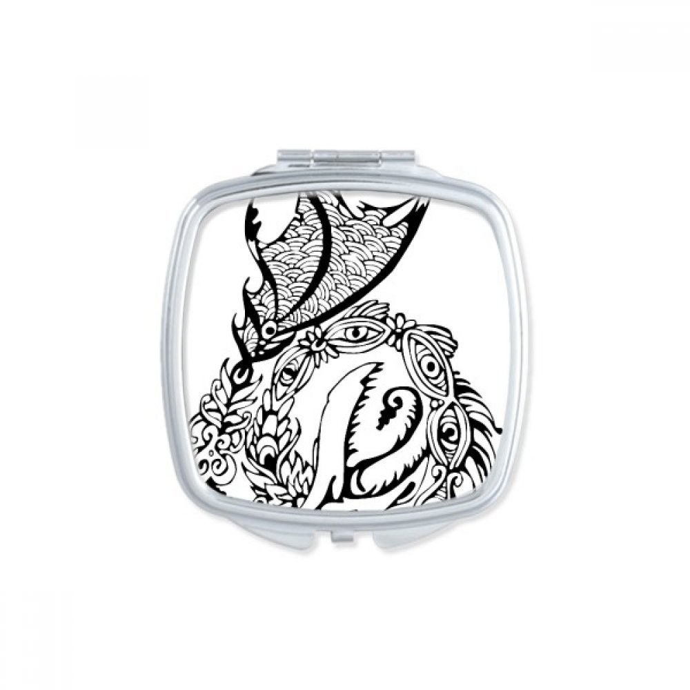 Miroir portable Loong art traditionnel chinois petit format pour sac à main