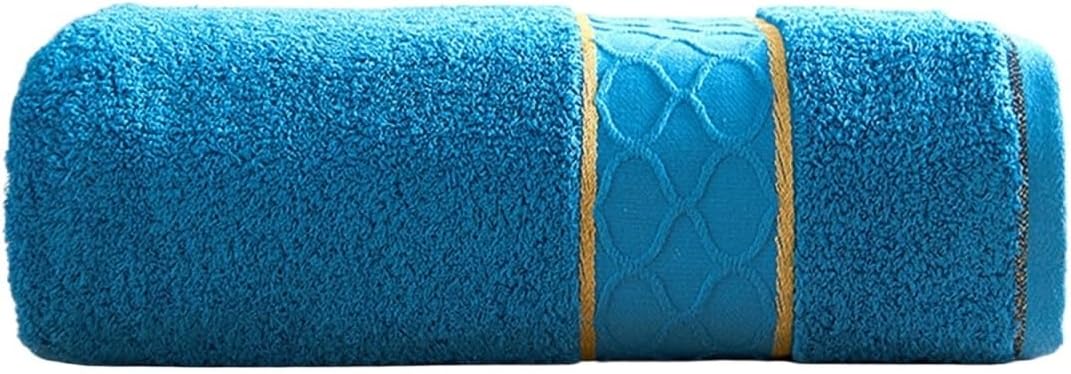 Cotton Bath Towel Adult Soft Absorbent Towels Bathroom Sets Towels for Home(White-Patch Five-Pointed star4)