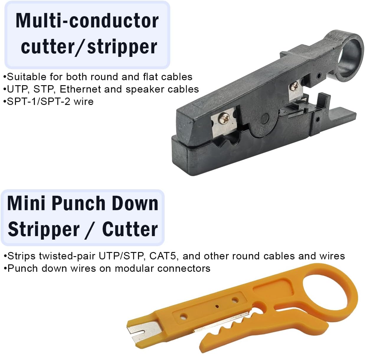 9-in-1 Network Toolkit with RJ45 Ethernet Crimping Tool, Punch Down Tool, Networking Cable Tester, RJ45 Connectors, and Wire Strippers with Carrying Case - EX ELECTRONIX EXPRESS