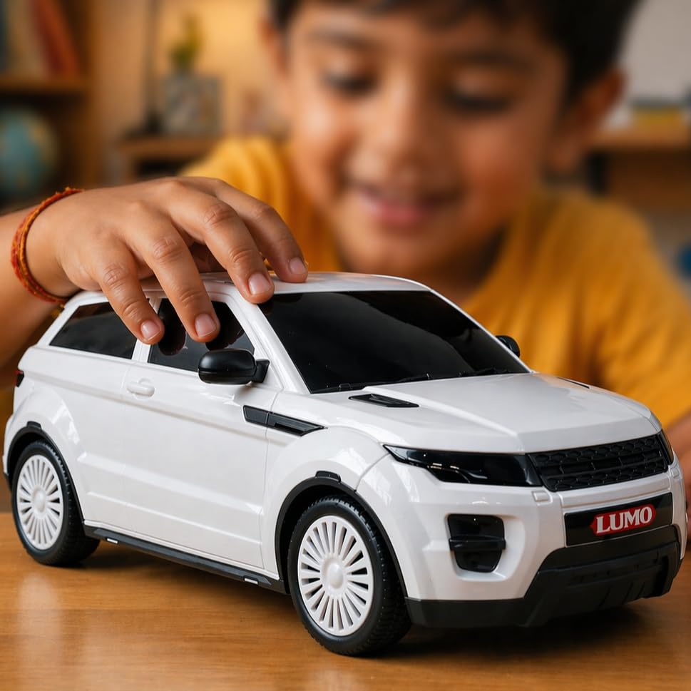 Trenzo Big Size Toy Car for Kids | Friction Powered Push & Go Toy SUV Vehicle | Durable Non-Toxic Toys | Smooth Rolling Action Cars for Boys & Girls Age 3+ (White)-image-21