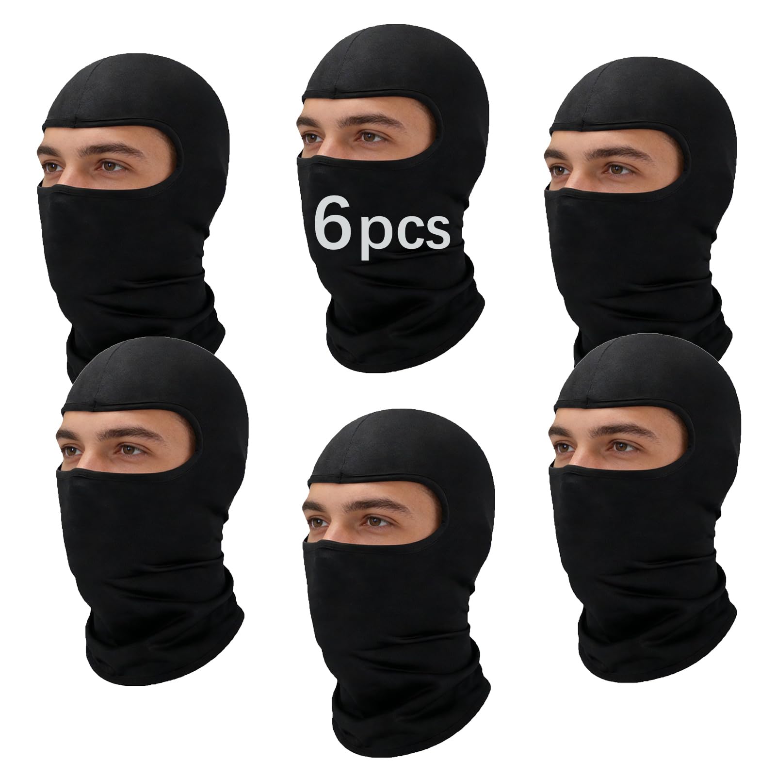 15 Pack black Ski Mask for Men Balaclava,Summer Cooling Neck Gaiter UV Protector Ski Scarf for Women Sports mask