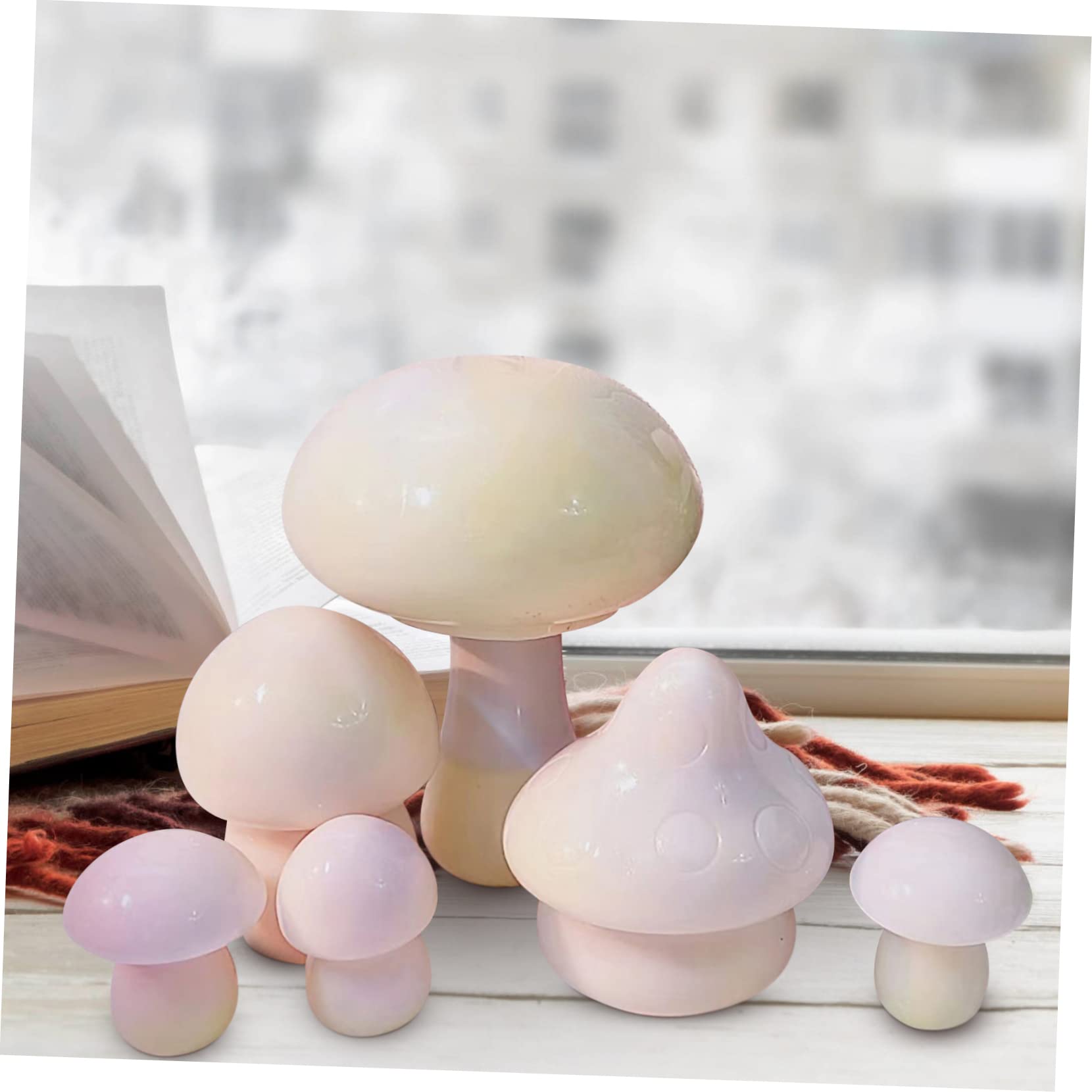 EXCEART Stampo in Silicone a Forma di Fungo, 6 Pezzi, Facile da Sformare, Riutilizzabile, per Creazioni Fai da Te e Decorazioni in Resina Epossidica