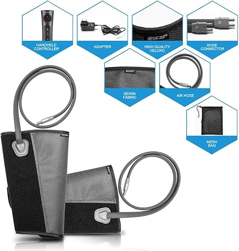 Miniatura 8 de CINCOM - Masajeador de piernas para circulación y alivio del dolor, masajeador de pantorrillas por compresión de aire con 2 modos y 3 intensidades