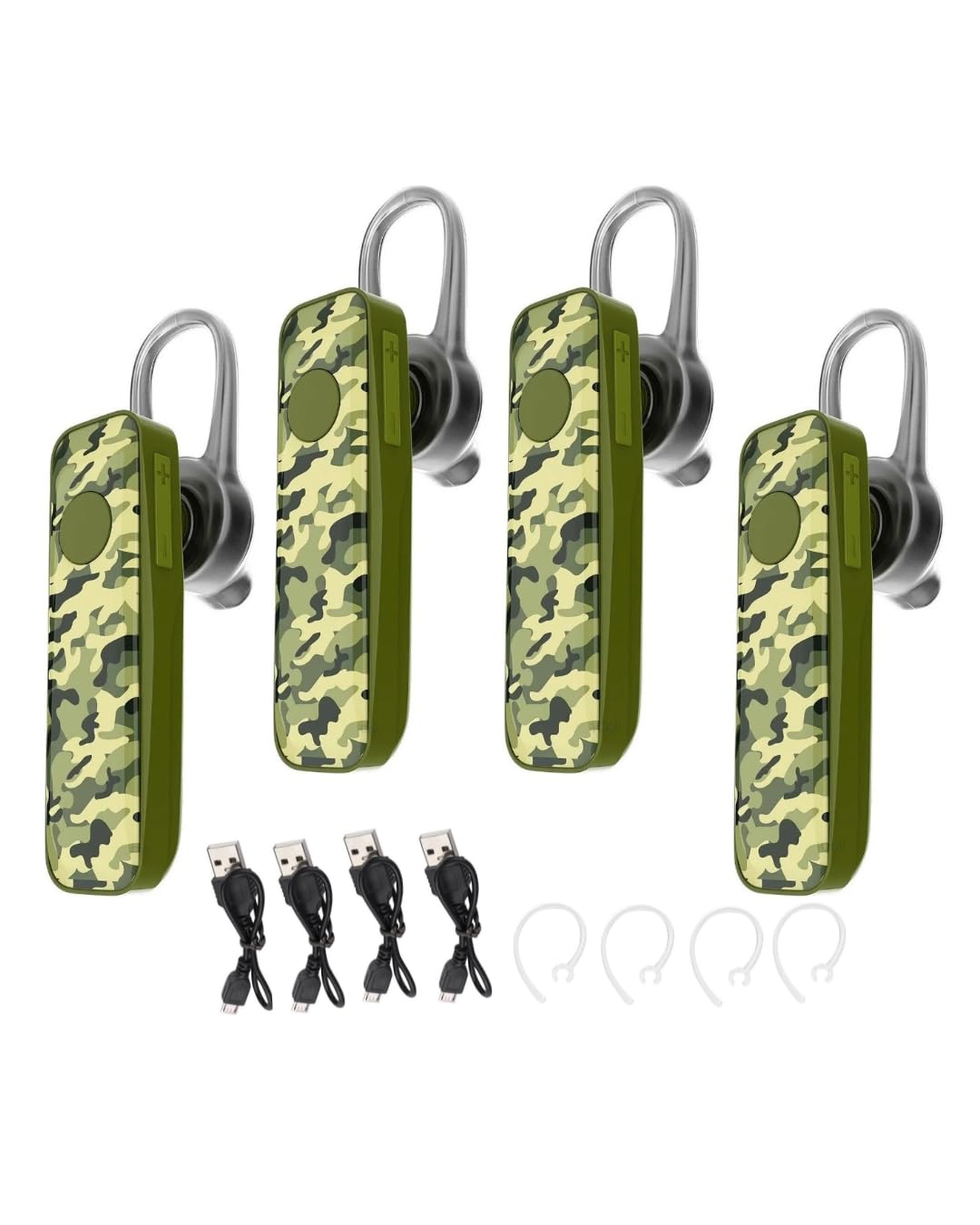 Mini Sport Headset with Mic Pack of 4 Wireless for All Phones Bluetooth (Green)-picture-13