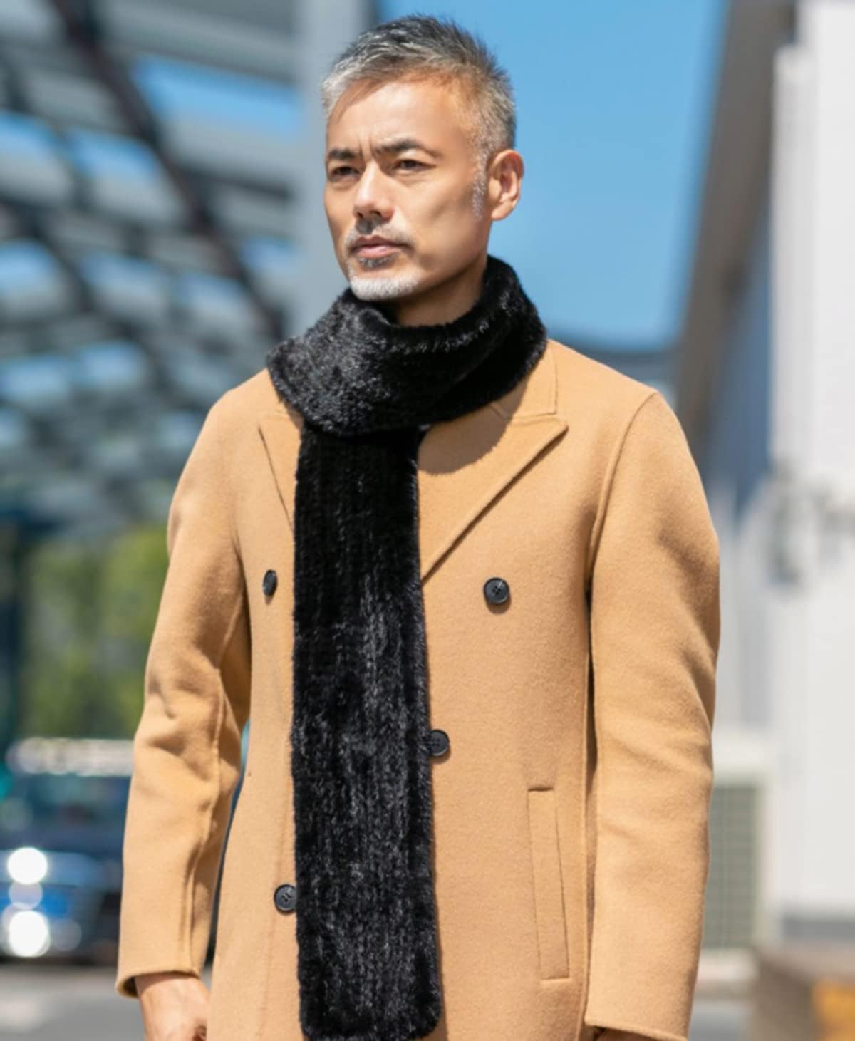 Men Winter Scarves Real Mink Hair Long Scarf Cold Weather Neck Warmer Outdoor Wrap 170x12cm