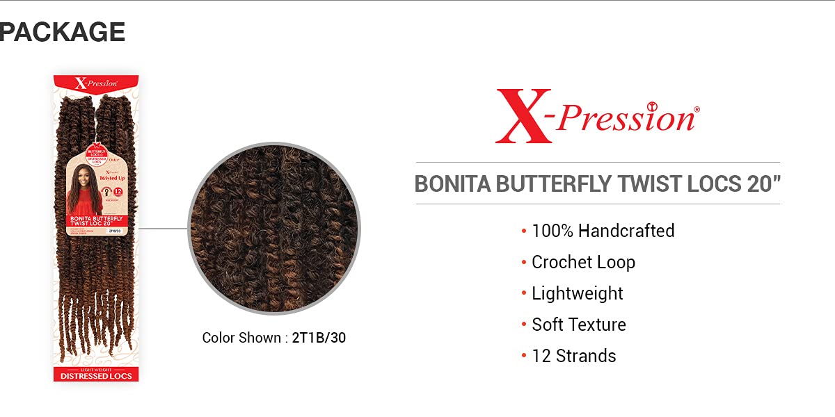 Outre Crochet Braids X-Pression Twisted Up Bonita Butterfly Twist Locs 20" (5-pack, 1)
