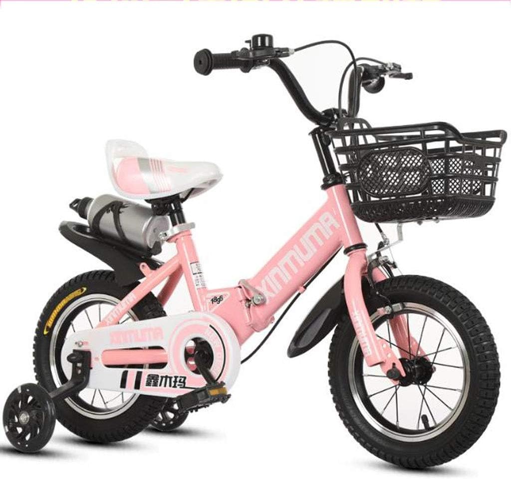 Garbenat Kinderfahrrad 14 Zoll Für 3-7 Jahre - Mit Stützrädern, Korb & Rücksitz