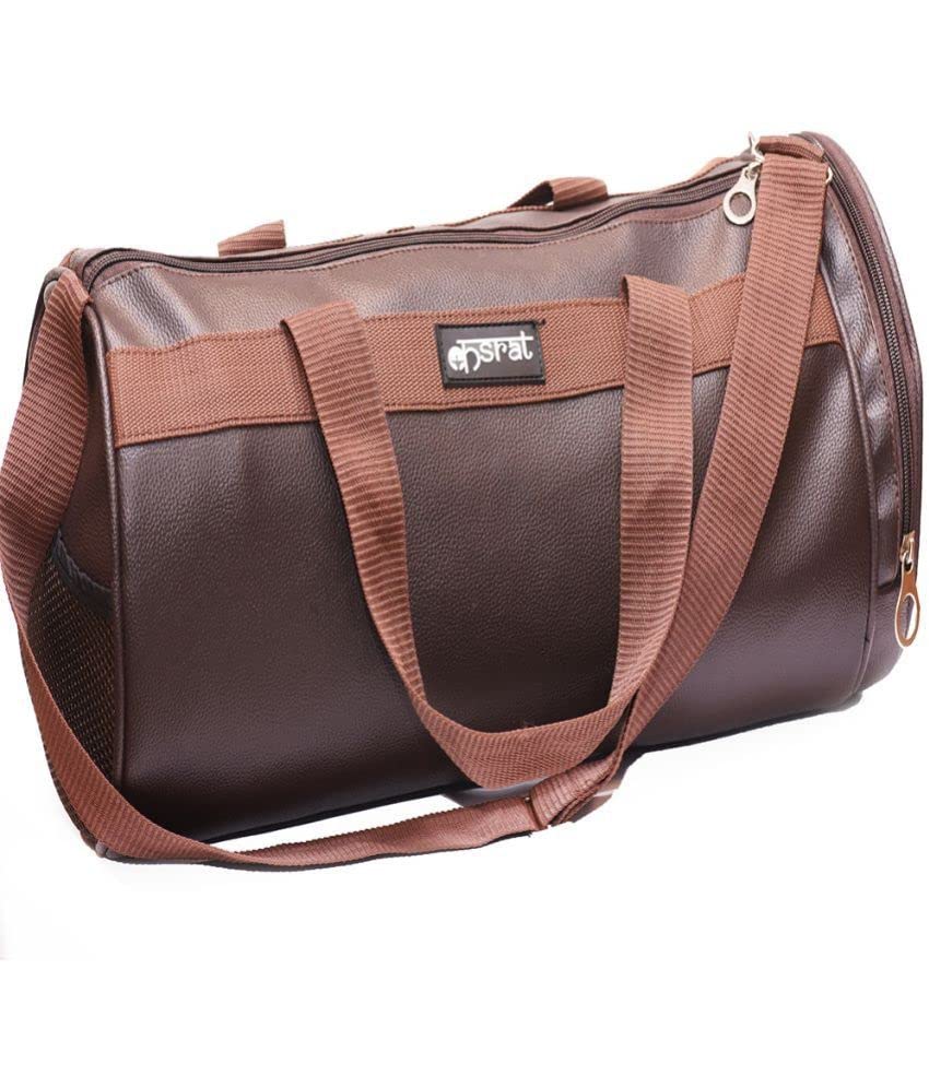 kasrat Polyester 20 LTR Hand Duffle Bag | Travel Bag for Men | Shoe Compartment for Men and Women | Gym Bags for Women | Sports Bag | Duffle Bags for Travel (Brown)-picture-10