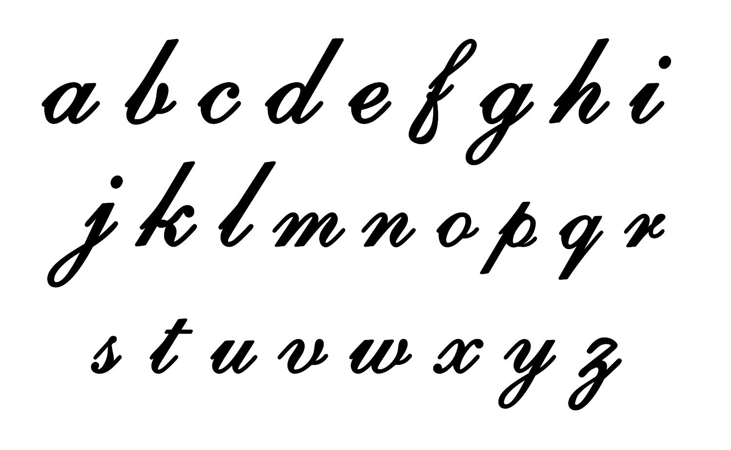 Buy Cursive Writing Letters wall decals are Black Vinyl Wall Decals