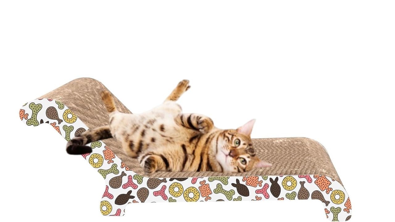 PSK PET MART Cat Scratcher Cat Scratching Board Cardboard Cat Scratchers with Premium Scratch Textures Design Curved Shape Reversible Use Durable Scratching Pad Chair Shape Bed (B0CZLQ7DYP) Amazon Price History, Amazon Price Tracker