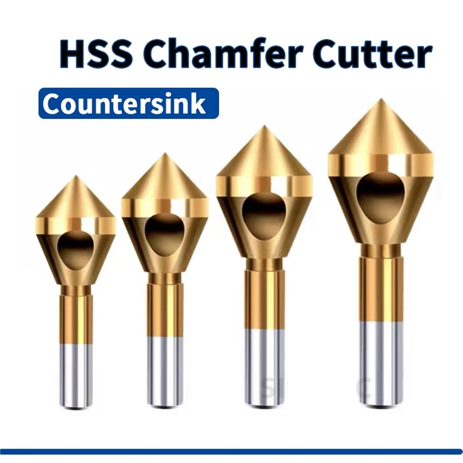 Deburring Chamfering Cutter Countersink Drill Bits Coated Smooth Hole Metal 90 Degree 1Pcs(D6 2-5)