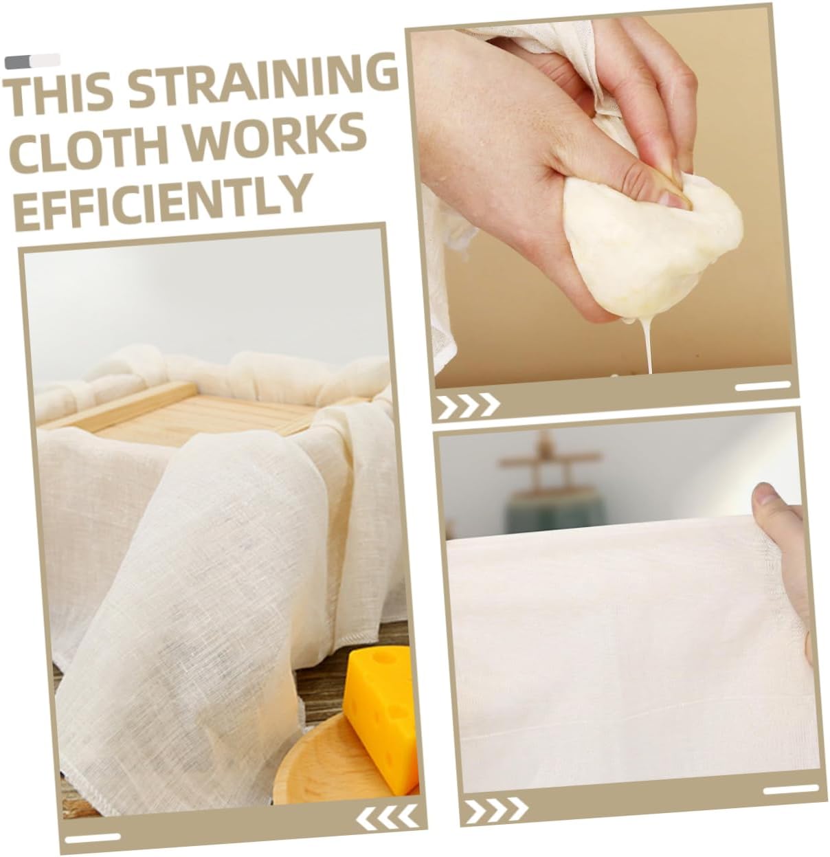 10pcs Reusable Cheese Cloth for Straining Tofu Filter Cloth Material for Yogurt Cheese Making and Cooking