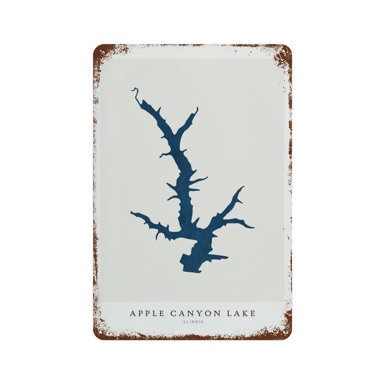 xiaoxiaoshen Apple Canyon Lake Map Illinois (2) Wall Decor Art Metal Tin Poster Modern Home Decor Art Home Bar Shop Decorations Vintage Sign 30x20cm