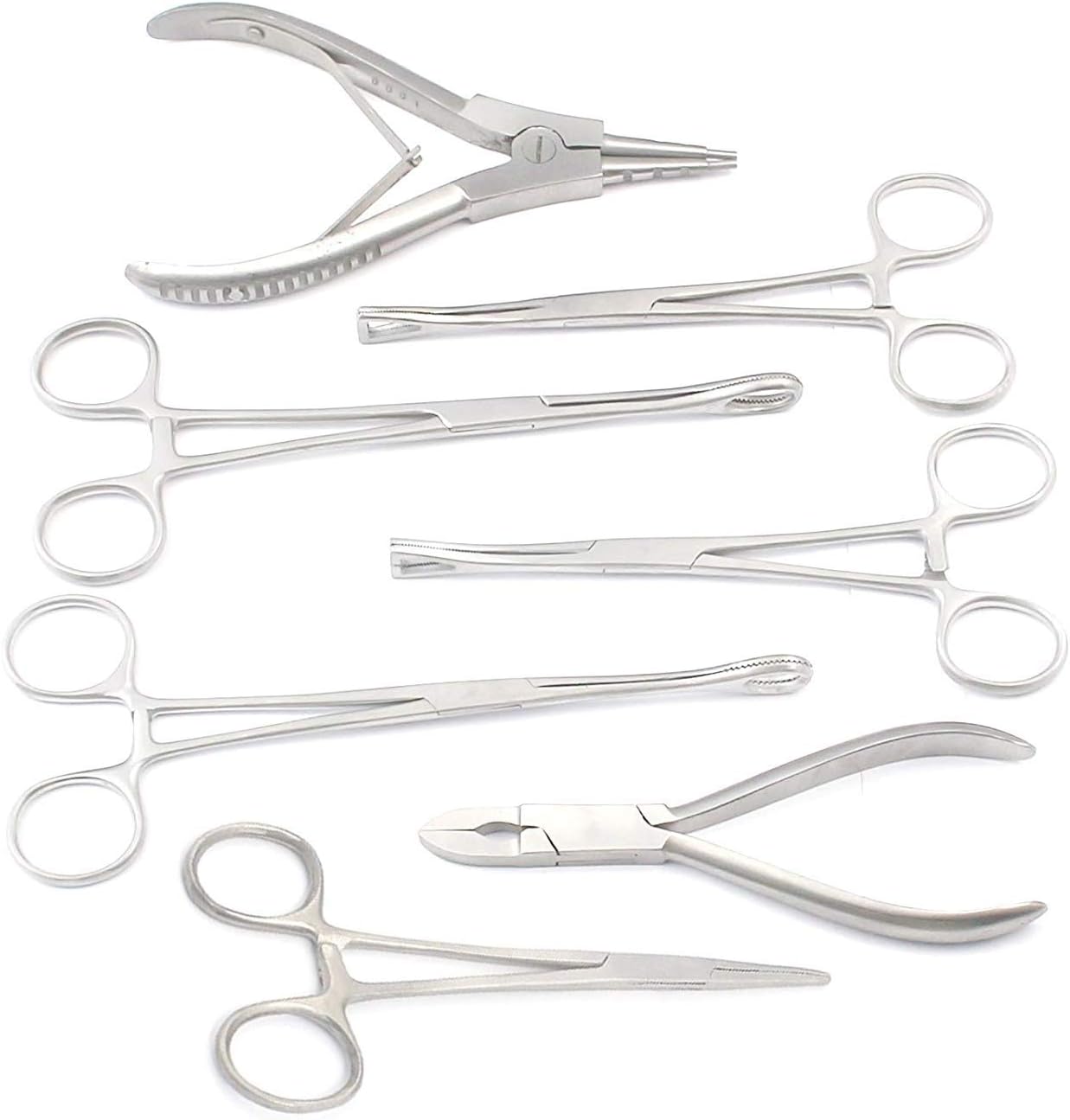 7 Body Piercing Instruments Kit Tools Pennington Forceps A+ Quality