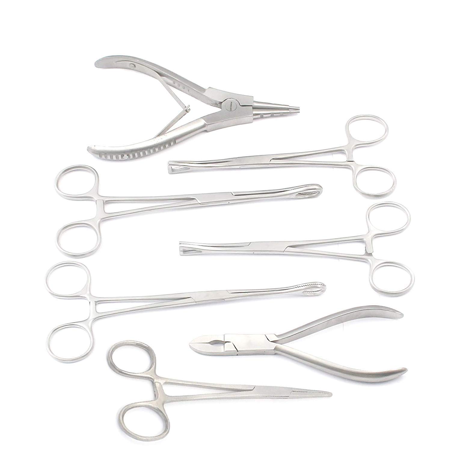 AAProTools 7 Body Piercing Instruments Kit Tools Pennington Forceps A+ Quality