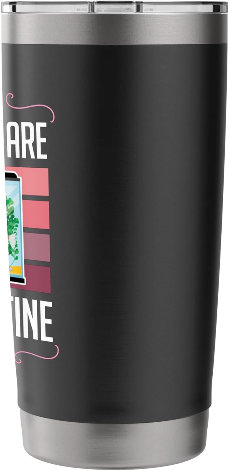 Aquariums Are My Valentine Funny Anti Valentine Aquarium Stainless Steel Insulated Tumbler image 2