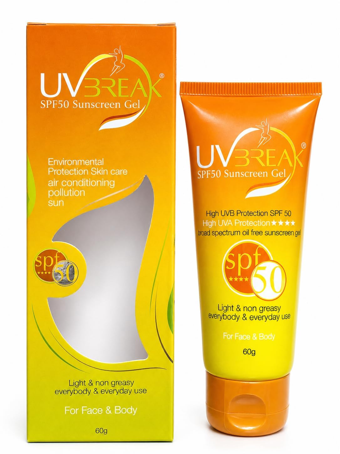 UV Break SPF 50 Sunscreen Gel for Face & Body | Broad Spectrum UVA & UVB Protection | 60g-image-35