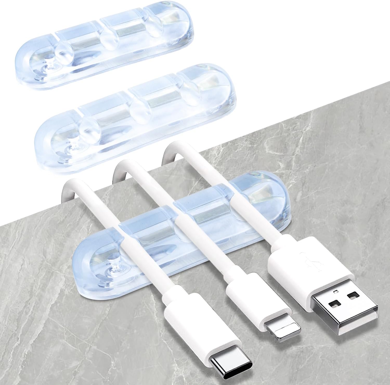 SOULWIT Cable Holder Clips, 3Pack Cable Management Cord